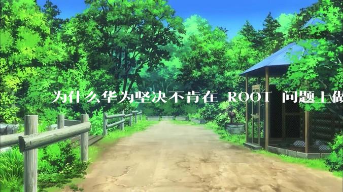 为什么华为坚决不肯在 ROOT 问题上做出让步？